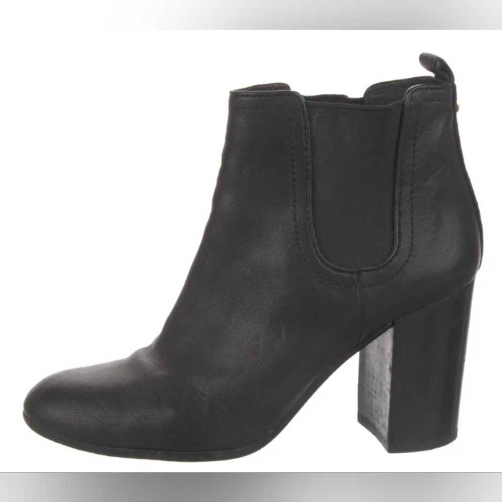 Tory Burch Calf Leather Studded Accents Chelsea Boots, black, size 9.5M